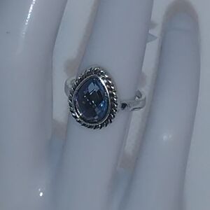 Bohemian Style Ring - Blue Teardrop